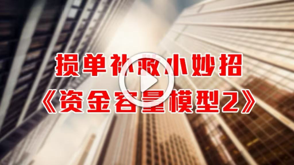 损单补救小妙招-《资金容量模型2》